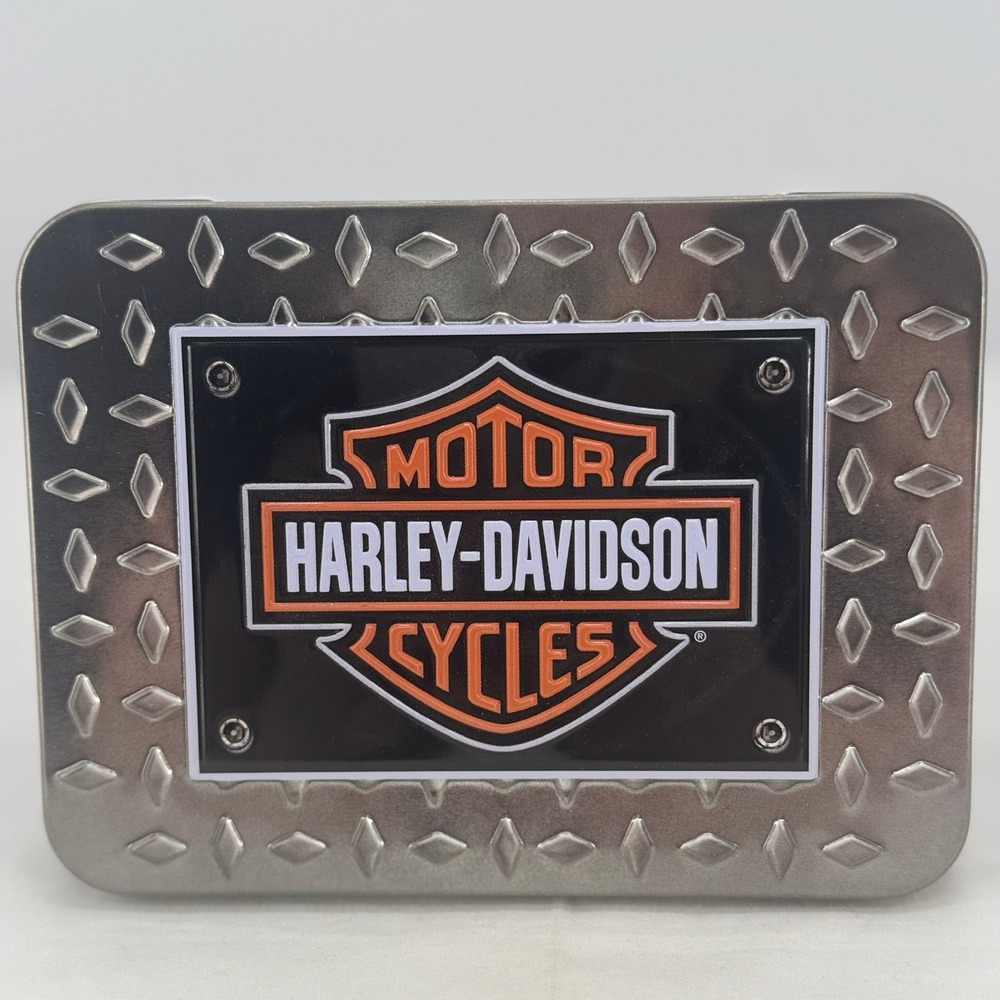 Harley-Davidson Double Deck Playing Cards in Collectible Diamond Plate Tin NEW - Picture 9 of 16